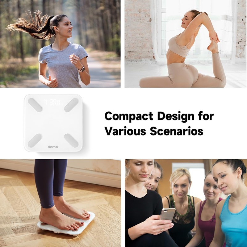 Yunmai Smart Scale with BMI, Body Fat, Muscle Mass, Digital