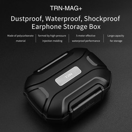 Generic Earphone Case, MAG Resin Hard Storage Box Multifunction Protective Case for Earphone, Earbud, in-Ear Monitor Eartip(Clear Black) …