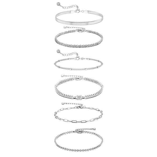 Joykee Bracelets for Women Trendy,14K Real Gold Plated Dainty Stackable