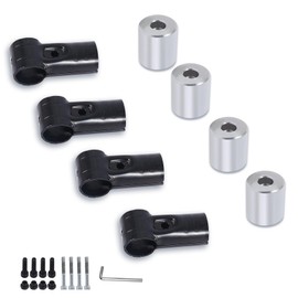 Φ28 Director Pipe, Car Roof Carrier Bar, Spacia Pipe, Erector Pipe, Attachment, NVAN High Jet Cargo, Etc., NSJ-1*4 (Set of 4 & Metal Joints)