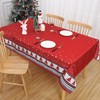 LinTimes Christmas Table Cloth Water Resistant Rectangle Tablecloths Christmas Home