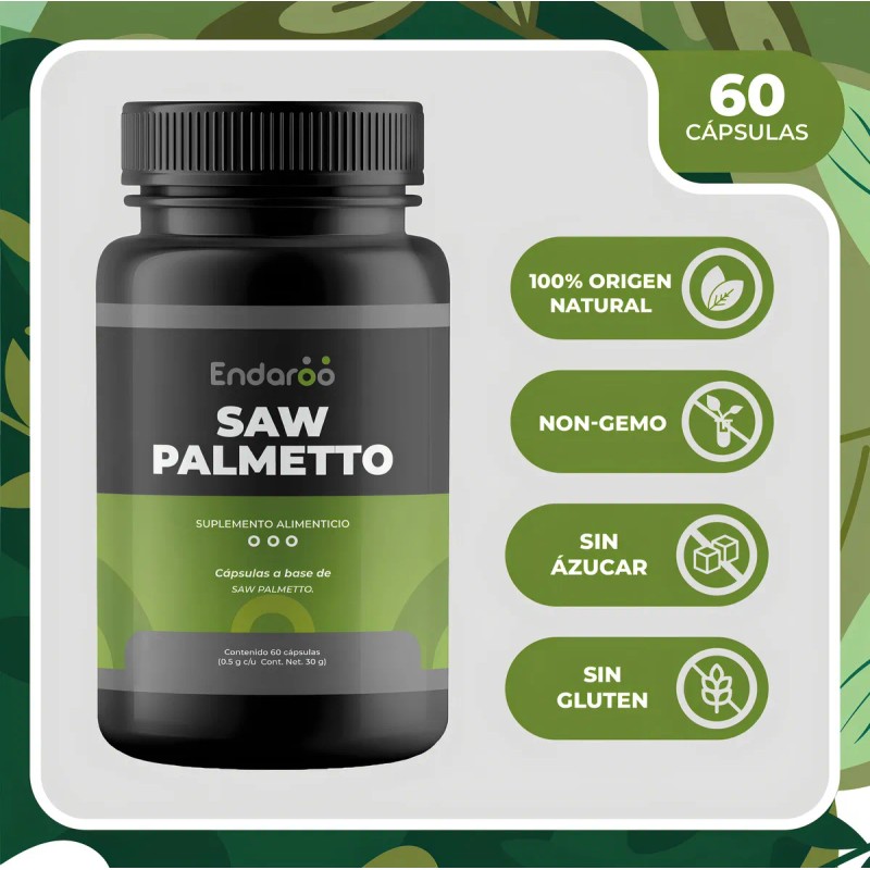 Saw Palmetto 1000 Mg | 120 Cápsulas Pack 2 Frascos