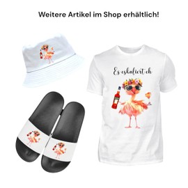 T-Shirt - APEROL Flamingo – Malle 2025, lustiges Party Shirt, JGA, Mallorca Tour (Weiß, L)