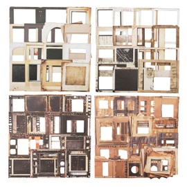 MiyouLuna 60Pcs Retro Film Frame Scrapbook Stickers, Vintage Hardcard Ephemera for Scrapbooking, Journaling Supplies, DIY Crafts, and Junk Journal