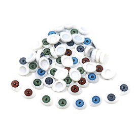 120Pcs Plastic Oval Doll Eyes Plastic Fake Eyes DIY Animal Eyes Doll Eyeballs DIY Plush Stuffed Animal Crafts Projects (4 Color Mixed)