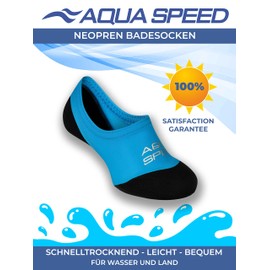 Aqua Speed Neoprene Socks for Children and Adults, Swimming Socks for Men and Women, Neoprene Swimming Socks for Girls and Boys, Aqua Socks, Beach Socks, Swim Socks Kids, Water Socks, UK Children Size 4 - Adult Size 10, 34 / 35