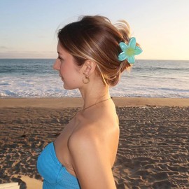 SIVLKI Pack of 6 Flower Hair Clips, Cute Acrylic Hair Clips for Women, Flower Hair Clip for Thick Hair, Claw Clip Can Be Used as a Gift for Girls