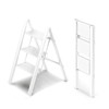 WOA WOA 3 Step Ladder, Foldable Step Stool, Aluminum Lightweight