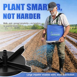 Zipcase 25lb Bag Seed Spreader with Waterproof Bag, Blue