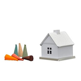 KNOX - Metal Smoker House for Incense Cones Size M White