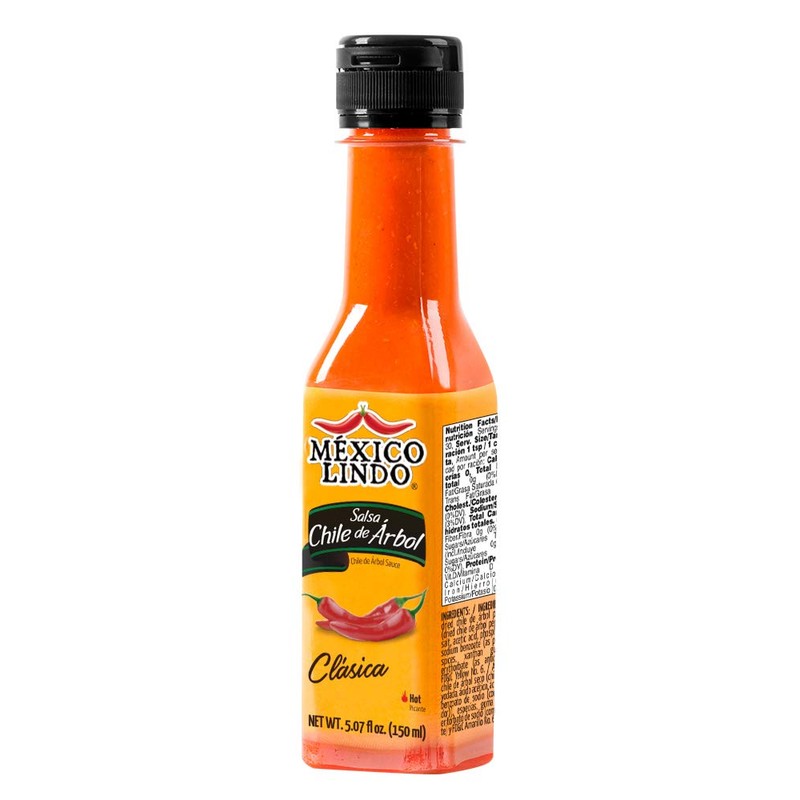Mexico Lindo Chile de Arbol Hot Sauce Ingredients | 12,190