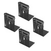 4 Pcs Metal Bookends Anti Slip Exquisite Unique Design Black