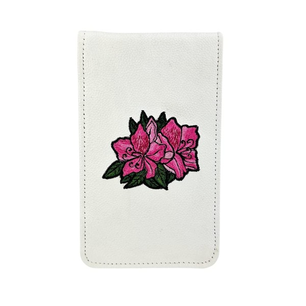 Sunfish Azalea Hand Embroidered Leather Golf Scorecard and Yardage Book