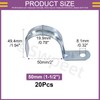 Swpeet 20Pcs 2"(50mm) Zinc Plated One Hole EMT Pipe Strap