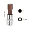 HARFINGTON 5pcs H8 Hex Bit Socket 1/4" Square Drive Metric
