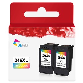 Ubinki 246XL Color Ink Cartridge(2 Pack) Compatible for Canon 245 245XL Color 246 CL246 XL 244 244XL to MX490 MG2522 MX492 TR4520 TR4500 MG2520 TS3300 TS3322 MG2525 TR4522 TS3100 TS3122 TS3320 Printer