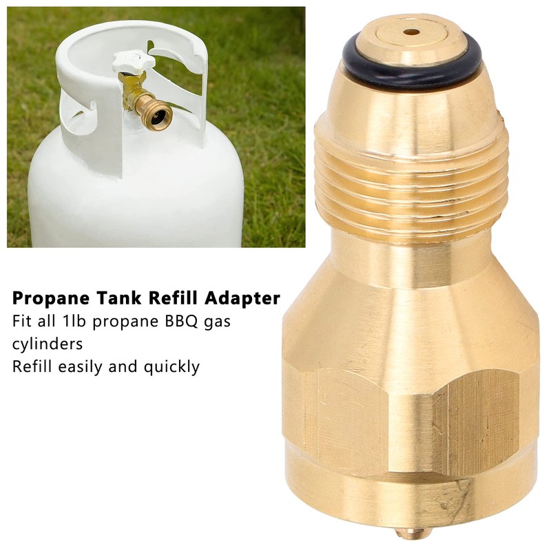 Kadimendium Propane Tank Refill Adapter 1LB Solid Brass Universal Mini