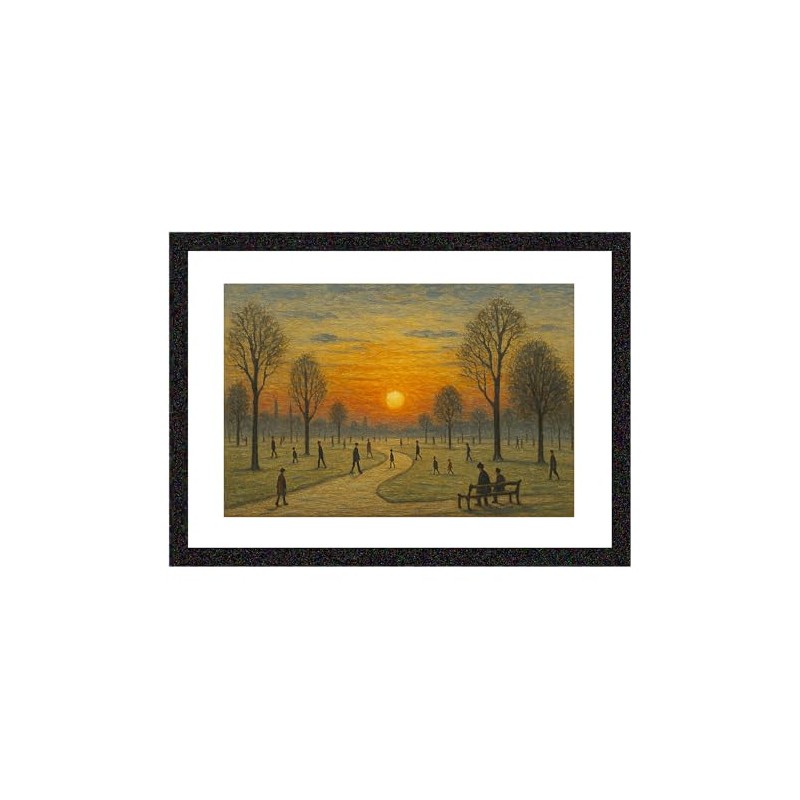 Greetingles Lowry-Style Framed Print. Beautiful Black Ash Frame. Various Designs
