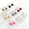 HUGE TOMATO 8MM Crystal Ball Stud Earrings Zircon Ball Stud