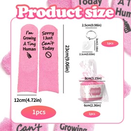 Cadeau pour nouvelle maman - Ensemble avec chaussettes en peluche corail, porte-clé pied et tasse à gâteau - Idée cadeau pour future maman - Idée cadeau pour la fête des mères