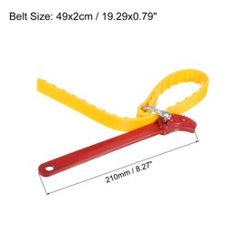 sourcing map Water Filter Housing Belt Wrench Fit for 2-5.9 Inch Water Filter Housing Plastic Filter Housing Wrench Yellow Red