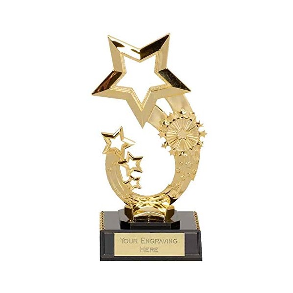 Trophies Plus Medals Rising Star Gold Trophy On A Black
