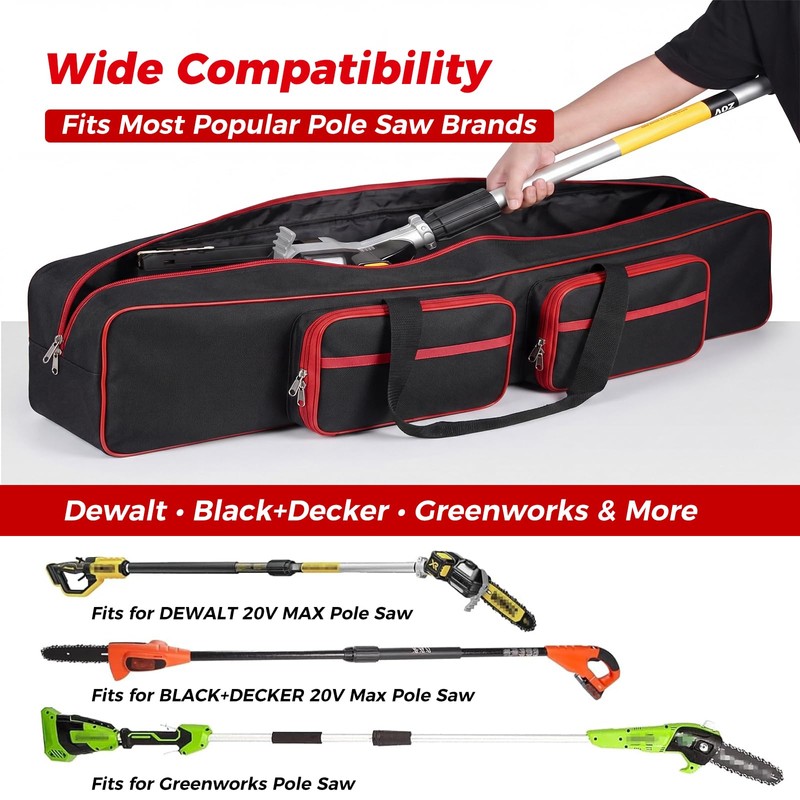 Incycall 45" Pole Saw Bag, Portable Chainsaw Case with Multiple