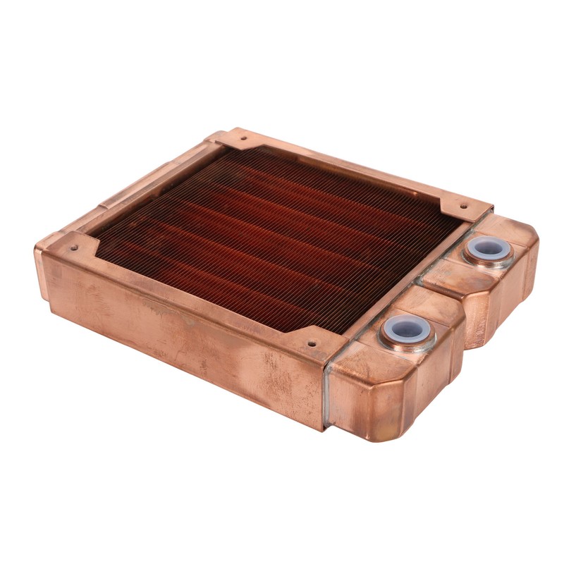 Water Cooling Radiator Red Copper 7mm Round Pipe G1/4 Thread
