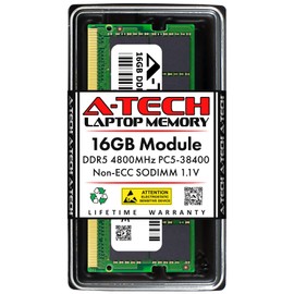 A-Tech 16GB RAM for ASUS ROG Strix G15 G513RM-DS71-CA | DDR5 4800MHz SO-DIMM PC5-38400 262-Pin Non-ECC Memory Upgrade Module