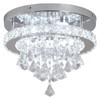 Deckrico 11.8" Crystal Ceiling Light Modern Lamp LED Chandelier Flush