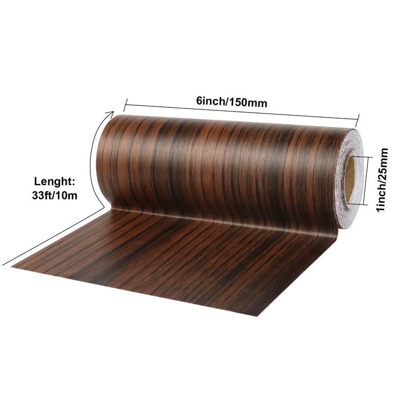 BOMEI PACK Walnut Wood Grain Repair Tape 1Roll 6inch X