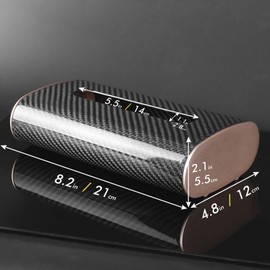 FANCYWING Carbon Fiber Tissue Box Cover,Luxury Tissue Box Holder,Black Tissue Box Home,Hotel, Office,Desk,Coffee Table, Cars