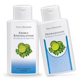 Sanct Bernhard Aroma Set: Ginkgo Lime Shower Gel, Body Lotion Ginkgo Lime 500 ml