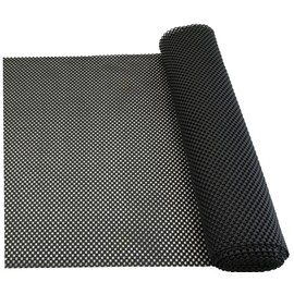 Autojack Non Slip Mat,PVC Anti Slip Rug Pads 45x284cm Anti Slip Rug Underlay Carpet Grip Mat Black Kitchen Drawer Shelf Liner Bathroom Waterproof Floor Mat for Home,Office,Cars