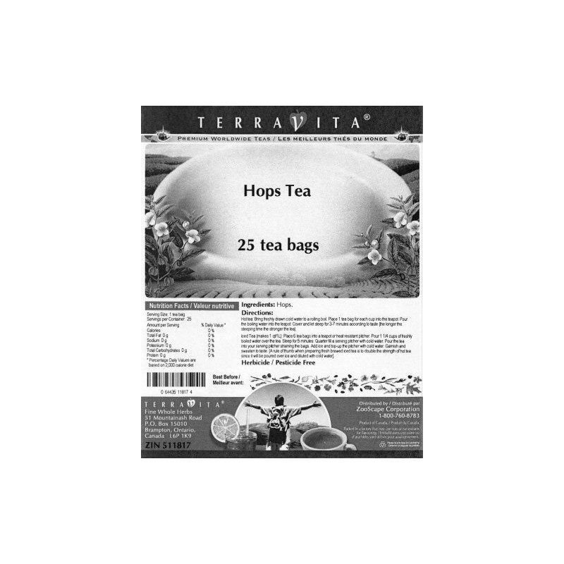 Hops Tea (25 tea bags, ZIN: 511817)