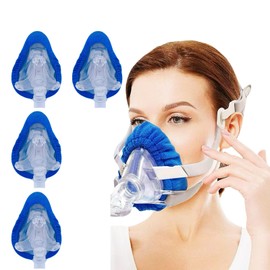 playWooWgo 6 Pack Mask Liners Compatible with Large Size CPAP Full Face Mask Comfort Reusable Cushion Mask Covers Absorbs Facial Oils and Moisture Improve The Comfort of Wearing The Mask (Large Size)
