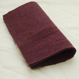 Handmade 100% Wool Felt Fabric - 5mm Thick - 12" Square Sheet - Aubergine Purple