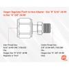 SÜA - Regulator/Torch to Hose Adaptors "B" 9/16"-18 to "A"