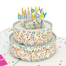 Lovepop Lovepop Happy Birthday Pop-Up Card for Her, Him, Girls, Boys - 3D Greeting Cards - Sprinkles Cake - 5" x 7" - Blank Notecard & Envelope Included
