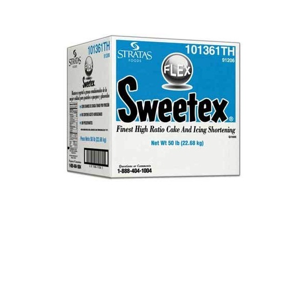 Sweetex Flex Cake and Icing Shortening, 50 Pound -- 1 each.