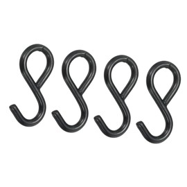 MECCANIXITY Ratchet Strap S Hook Load 1102 Lbs 70mm Length for 1" Tie Down Strap Webbing Car Truck Trailer Pack of 4