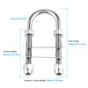 Marine Stern Bow U Bolt,Thread Dia. 1/2’’, Boat 316 Stainless