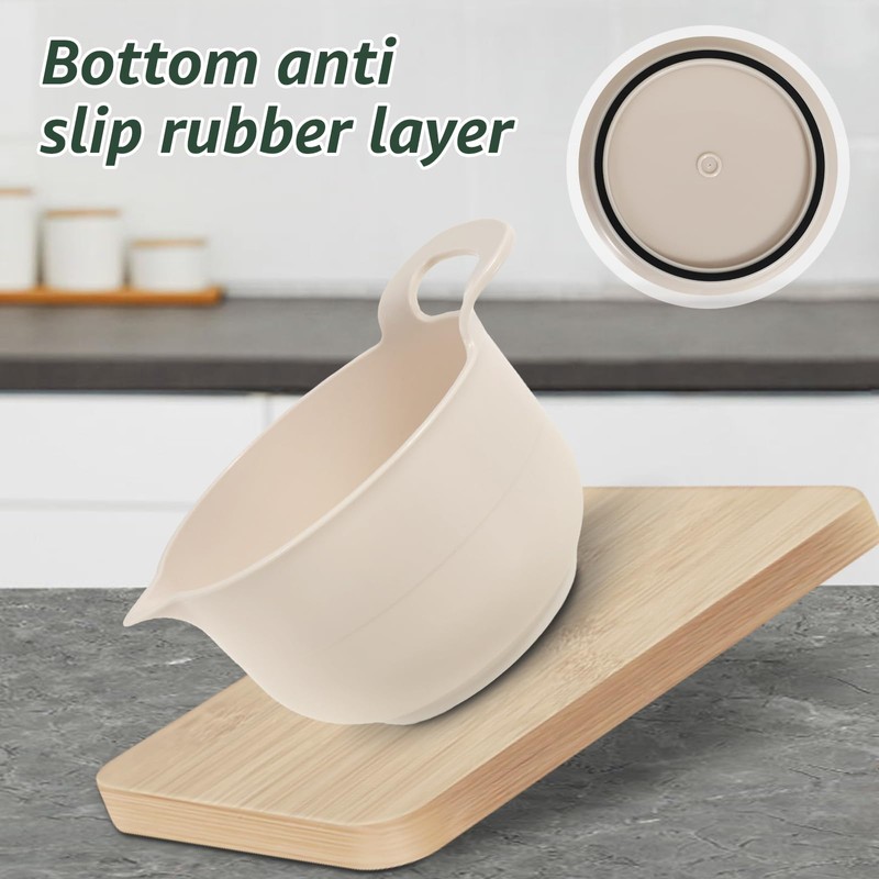 4 Pcs Plastic Mixing Bowl Set, Reusable Plastic Nesting Mixing