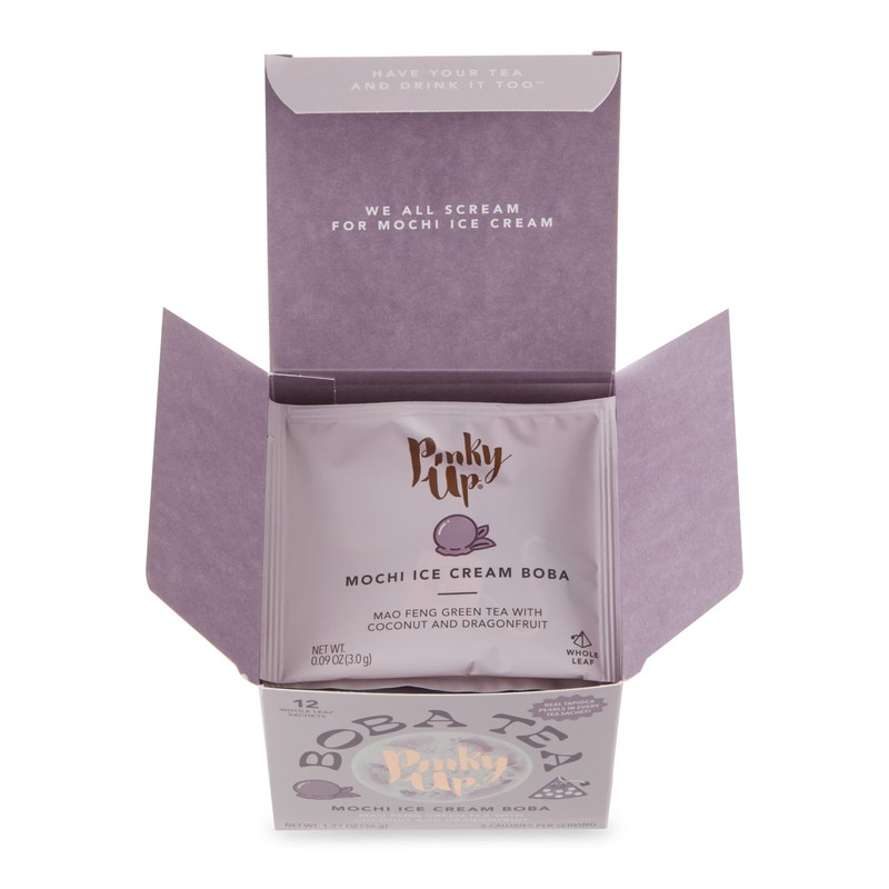Pinky Up Mochi Ice Cream Boba Tea Sachets - Low