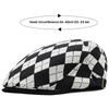 Wovanoo Newsboy Cap Plaid Print Flat Caps for Men Ivy
