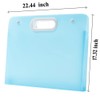 Sohynca Plastic Art Portfolio, Large Art Portfolio with Handles,Waterproof Portfolio
