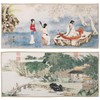 Kichvoe 2pcs Chinese Style Tea Towels Soft Absorbent Teapot Mats