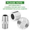 TAISHER 10PCS 304 Stainless Steel New Hex Nipple, 1/4" BSP