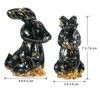 mookaitedecor Resin and Crystal Rabbit Statue Crystal Rabbit Ornament Carved