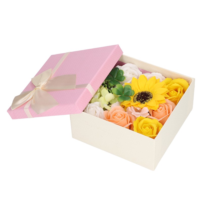 Simulation Flower Bath Soap Women Exquisite Flower Soap Gift Box